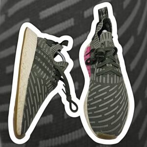 Adidas NMD R2 Women 9 Sargent Green Running Sneakers Shoes BY9953 Athletic Knit